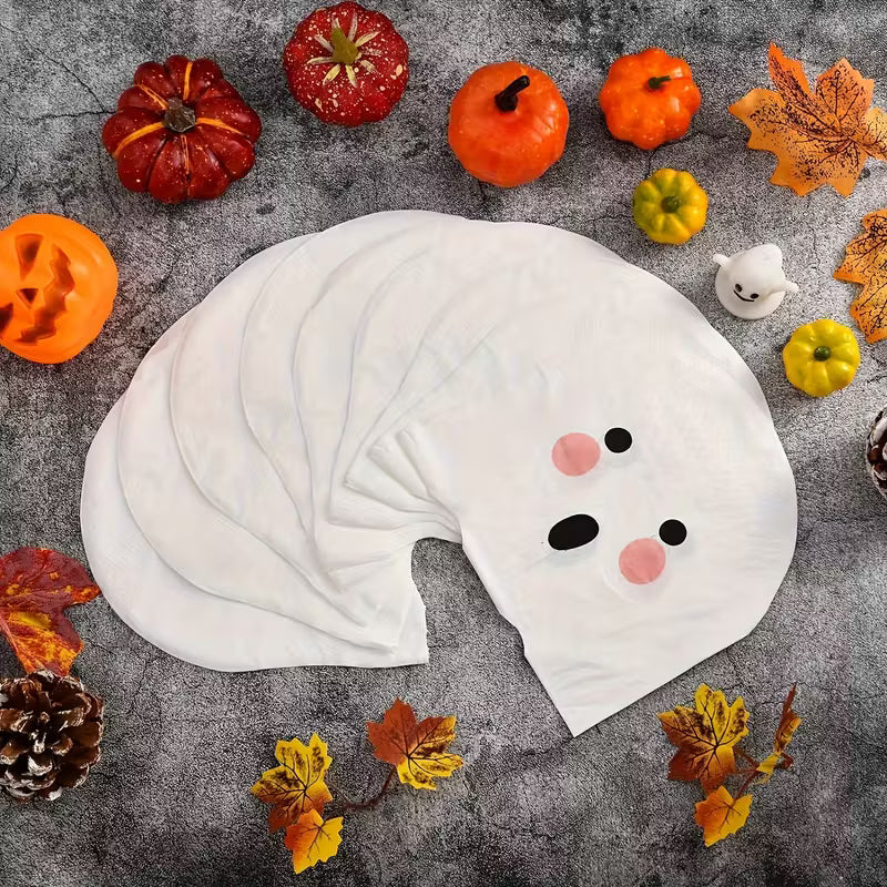 Ghost Shaped Halloween Napkins Pack of 20