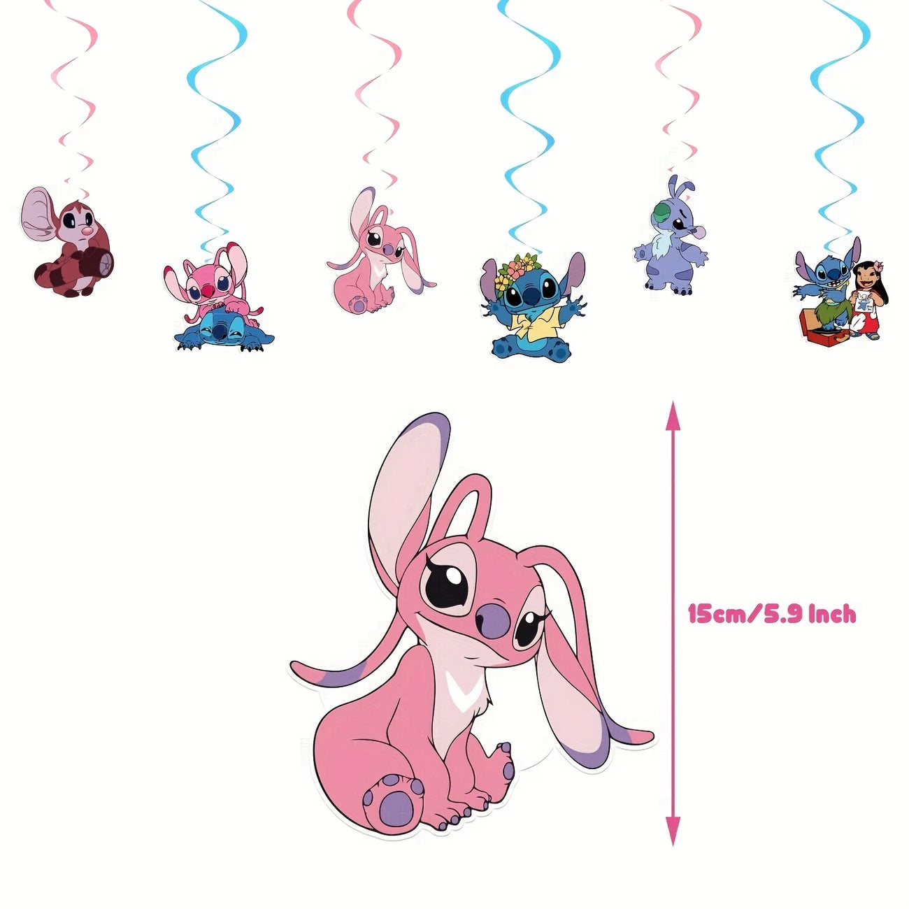 Stitch Character Hanging Swirls Pack of 12
