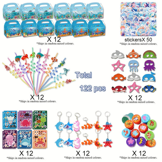 Sea Animal Theme Birthday Party Favors For 12 Guests