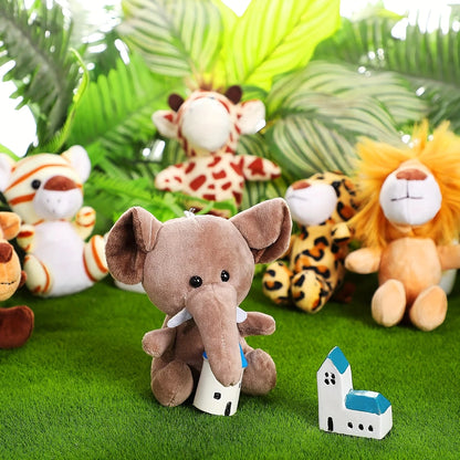 Mini Stuffed Animals Jungle Plush Toys Pack of 6