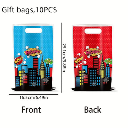 Super Hero Themed Birthday Party Bags Pack of 10