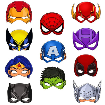 Marvel Avengers Heros Paper Masks Pack of 11