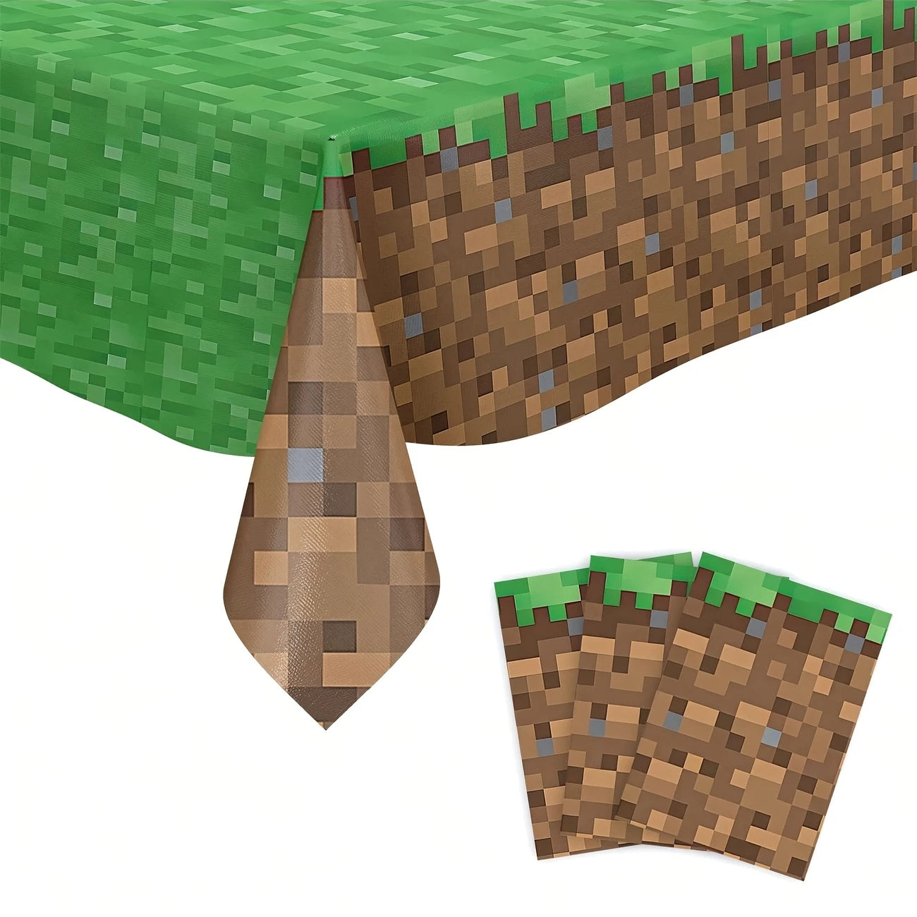 Minecraft Pixel Plastic Tablecloth