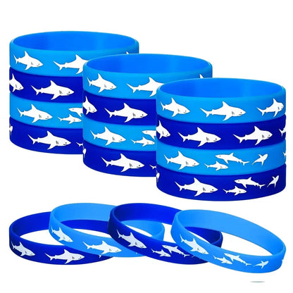 Shark Wristband Bracelets Silicone Pack of 10