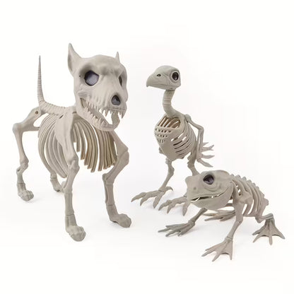 Realistic Plastic Animal Skull Decoration Pack of 3