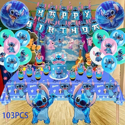 Stitch Themed Birthday Party Decor Set