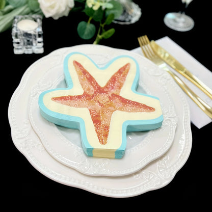 Ocean Starfish-Shaped Napkins Pack of 20