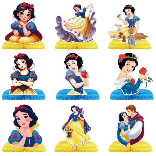 Snow White Honeycomb Decorations Pack of 9