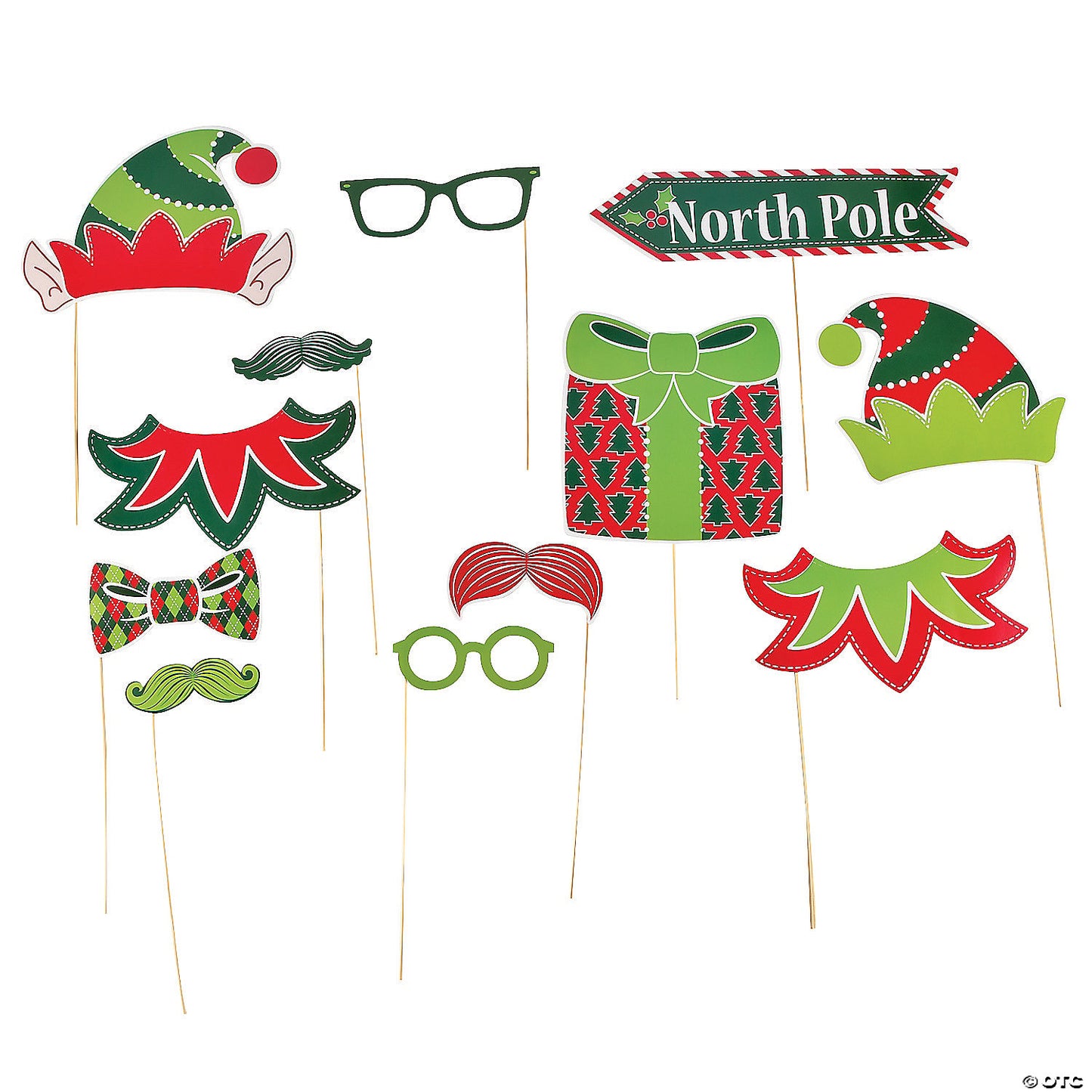 Christmas Elf Photo Props Pack of 12