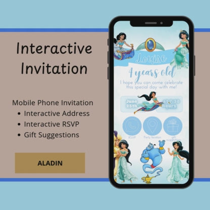 Aladdin Interactive Editable Video Invitation