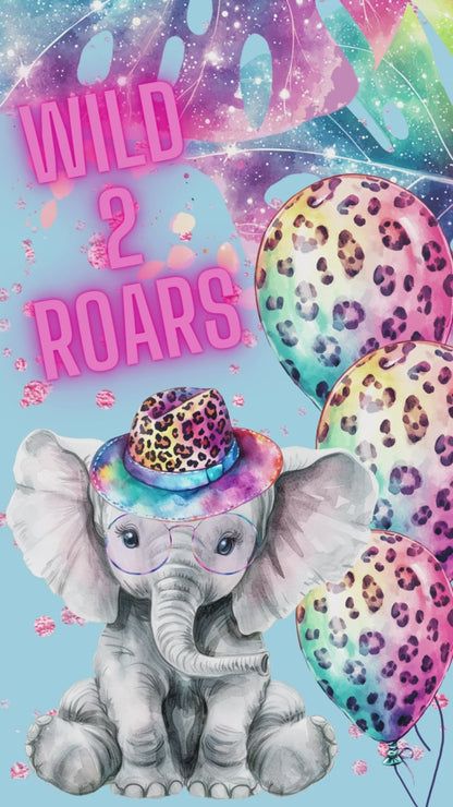 Roaring Safari Glitter Interactive Editable Video Invitation