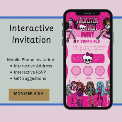 Monster High Interactive Video Invitation