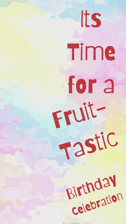 Pastel Berry Fruit Interactive Editable Video Invitation