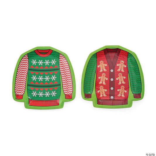 Ugly Sweater Dessert Paper Plates Pack of 8